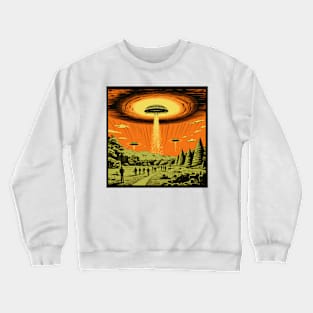 Vintage Comics UFO Encounters UFO Witness Cartoon Vintage Crewneck Sweatshirt